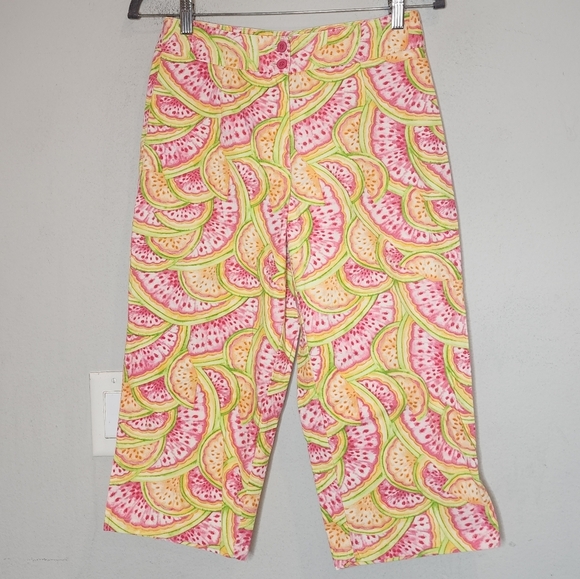 Talbots Melon Watermelon Crop Cotton Pants wome size 6 Petite 6P - Picture 15 of 16